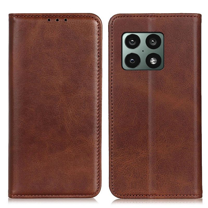 Flip Cover OnePlus 10 Pro 5G Cuir Fendu Élégance