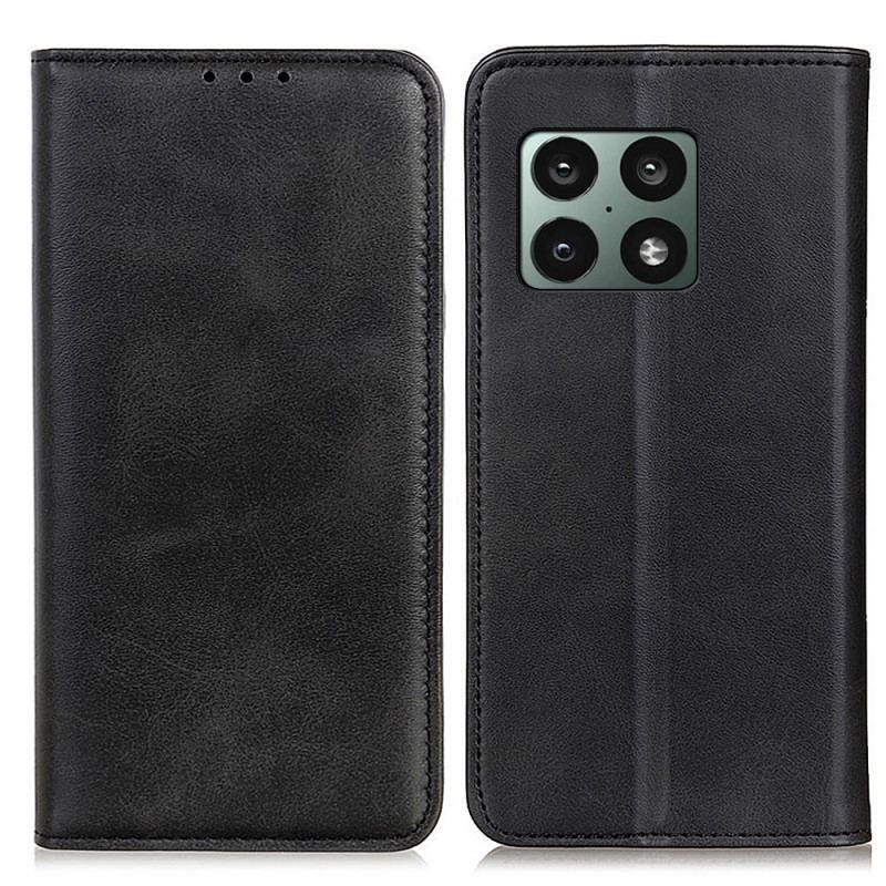 Flip Cover OnePlus 10 Pro 5G Cuir Fendu Élégance