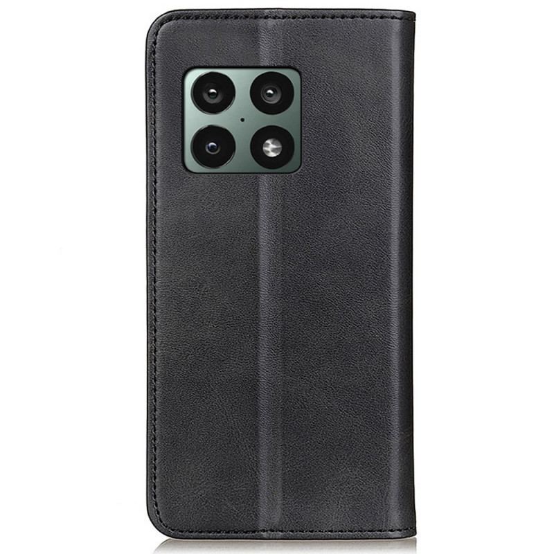 Flip Cover OnePlus 10 Pro 5G Cuir Fendu Élégance