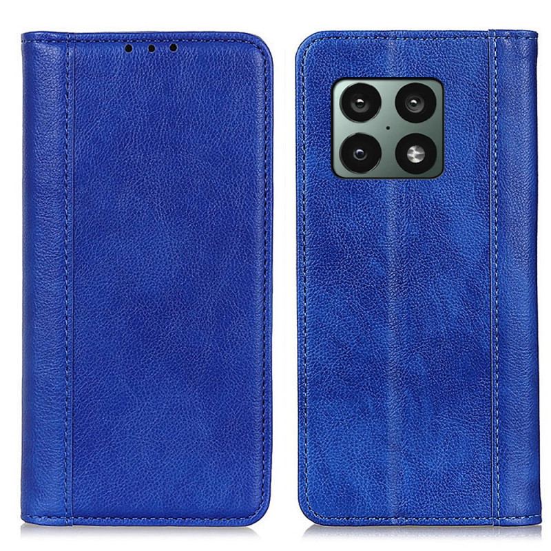 Flip Cover OnePlus 10 Pro 5G Version Coloré Cuir Litchi