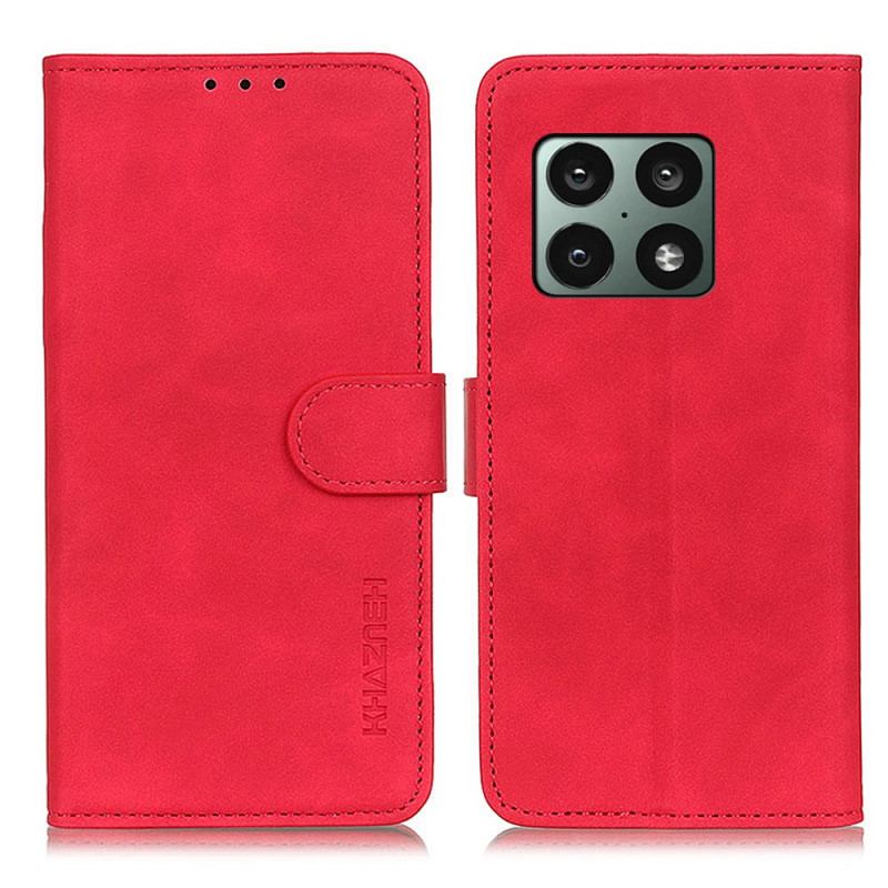 Housse OnePlus 10 Pro 5G Matte Effet Cuir Vintage KHAZNEH