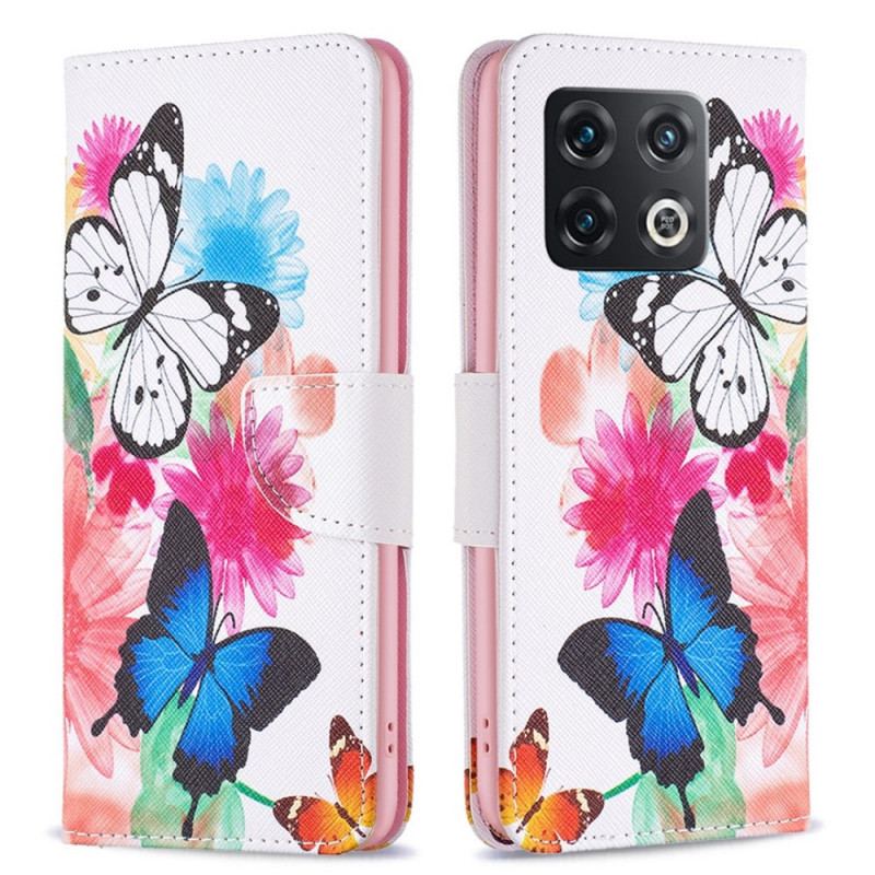 Housse OnePlus 10 Pro 5G Papillons Aquarelle