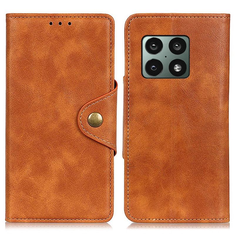 Housse OnePlus 10 Pro 5G Simili Cuir Vintage et Bouton