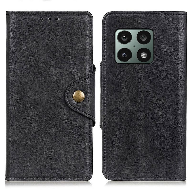 Housse OnePlus 10 Pro 5G Simili Cuir Vintage et Bouton