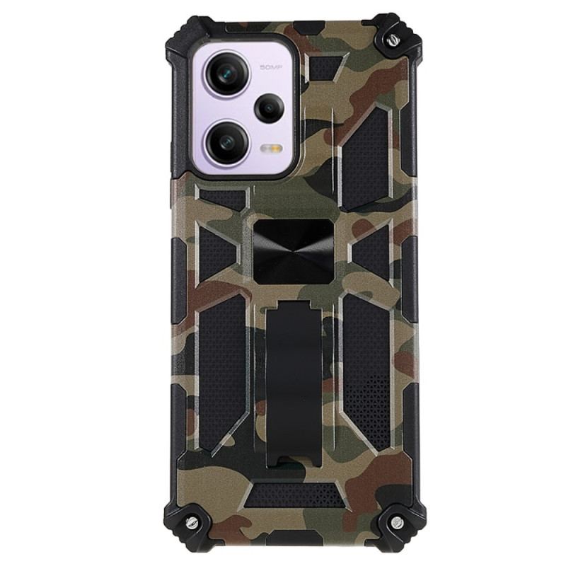 Coque Xiaomi Redmi Note 12/Poco X5 5G Camouflage Support Amovible