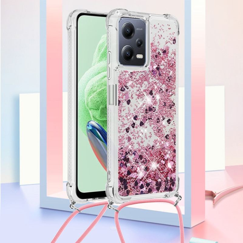 Coque Xiaomi Redmi Note 12/Poco X5 5G  à Cordon Paillettes