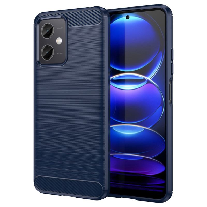 Coque Xiaomi Redmi Note 12/Poco X5 5G Fibre Carbone Brossée