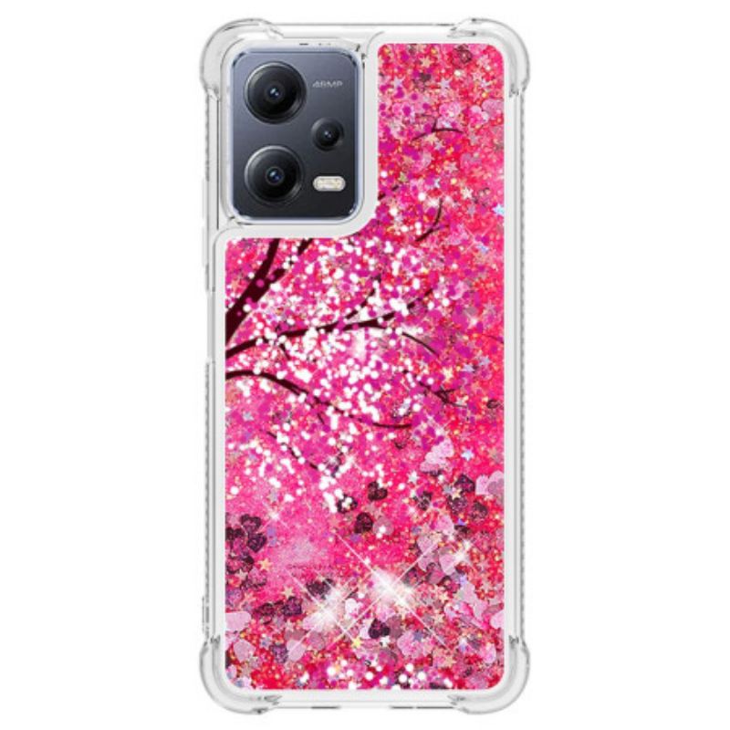 Coque Xiaomi Redmi Note 12/Poco X5 5G Paillettes Arbre