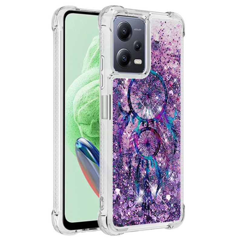 Coque Xiaomi Redmi Note 12/Poco X5 5G Paillettes Attrape Rêves