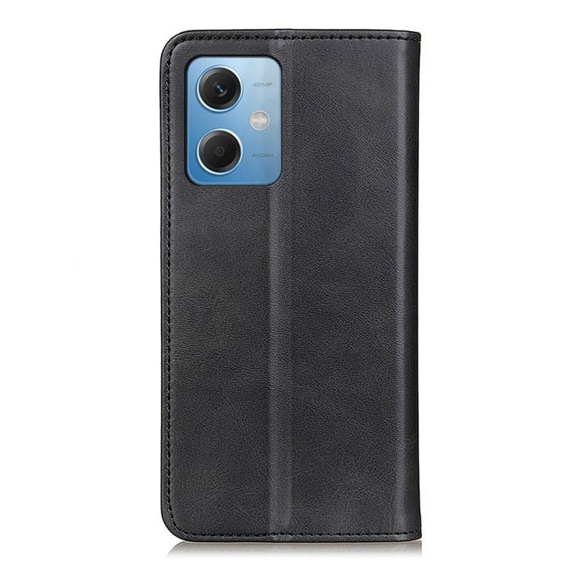 Flip Cover Xiaomi Redmi Note 12/Poco X5 5G Cuir Fendu Classique