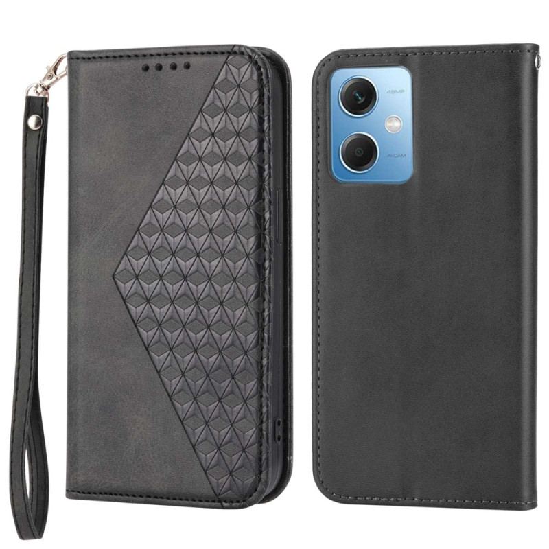 Flip Cover Xiaomi Redmi Note 12/Poco X5 5G Style Cuir Motif 3D