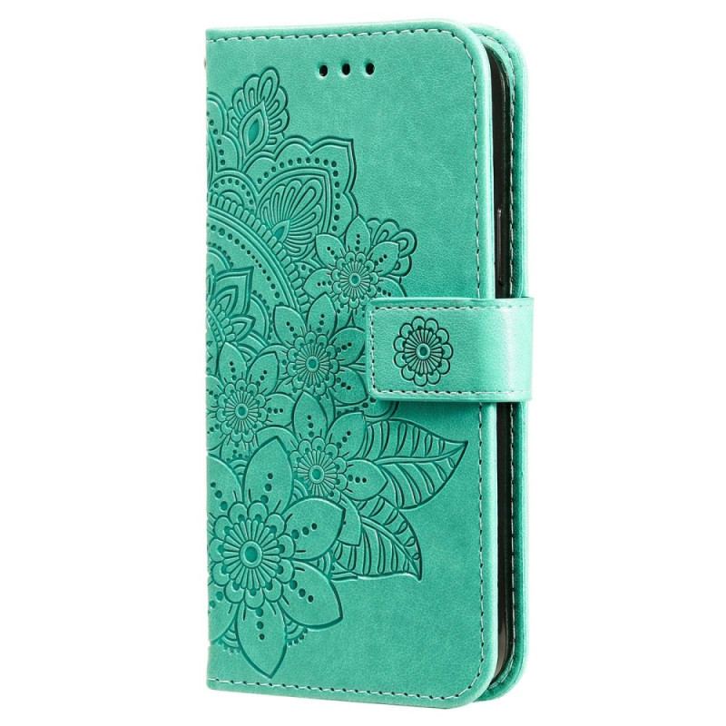 Housse Xiaomi Redmi Note 12/Poco X5 5G Fleur Mandala à Lanière