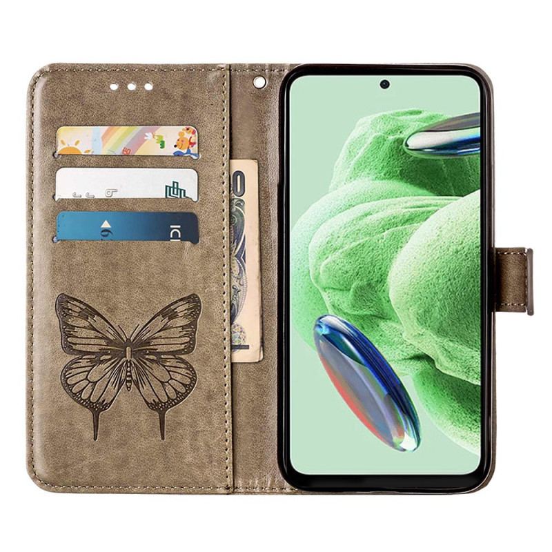 Housse Xiaomi Redmi Note 12/Poco X5 5G Papillon Floral