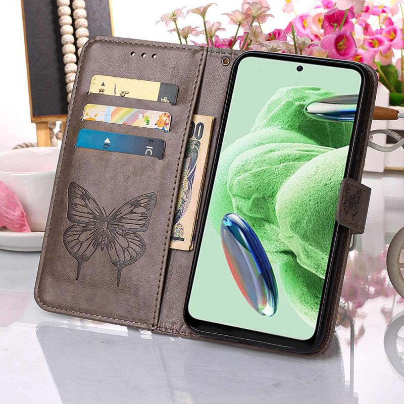 Housse Xiaomi Redmi Note 12/Poco X5 5G Papillon Floral