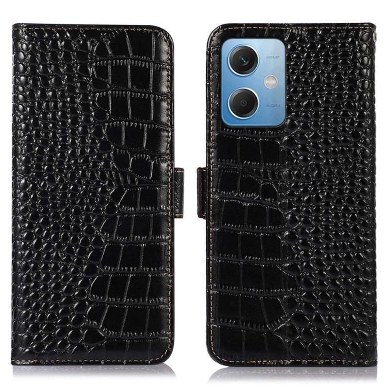 Housse Xiaomi Redmi Note 12/Poco X5 5G Style Crocodile RFID