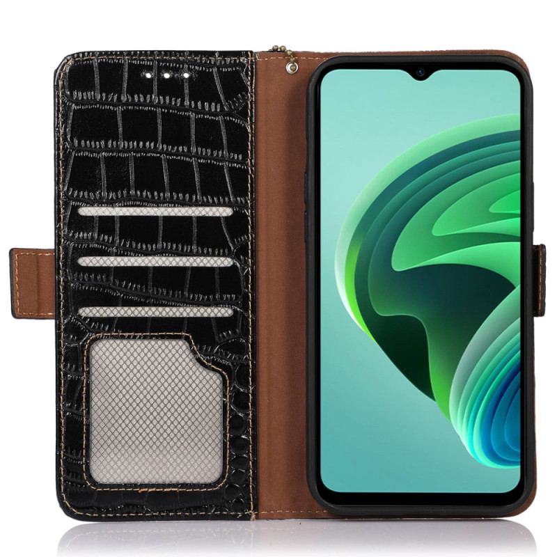 Housse Xiaomi Redmi Note 12/Poco X5 5G Style Crocodile RFID