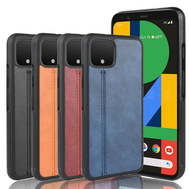 Coque Google Pixel 4 XL Effet Cuir Couture