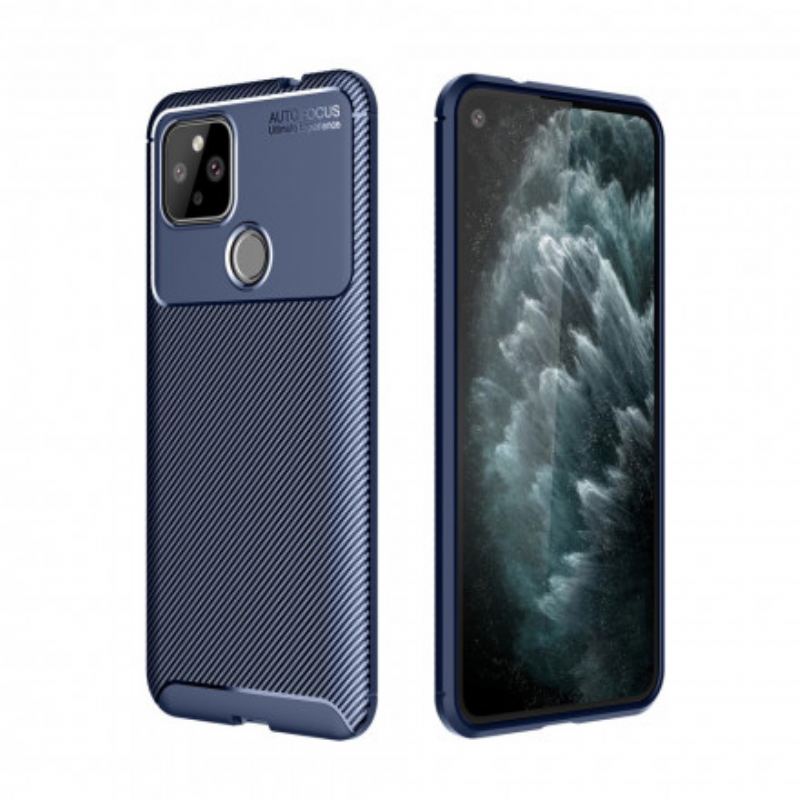 Coque Google Pixel 4a 5G Flexible Texture Fibre Carbone