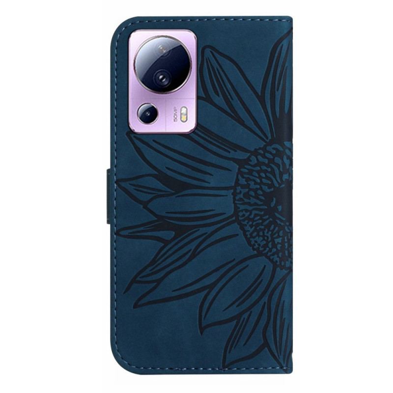 Housse Xiaomi 13 Lite Fleur avec Bandoulière