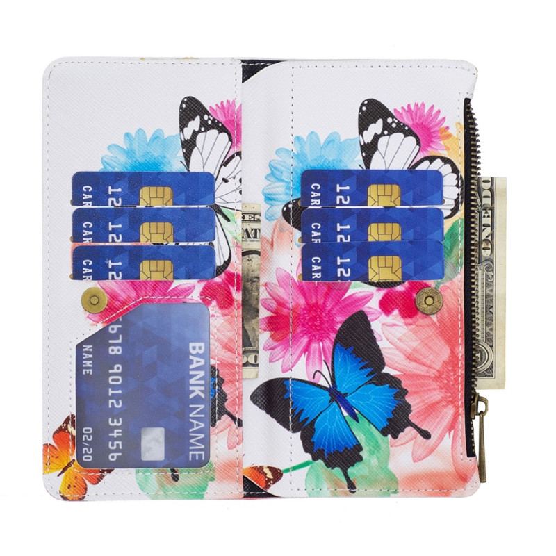 Housse Xiaomi 13 Lite Portefeuille Papillons