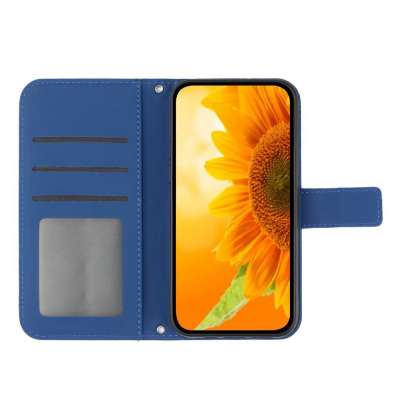 Housse Xiaomi 13 Lite Tournesol avec Lanière