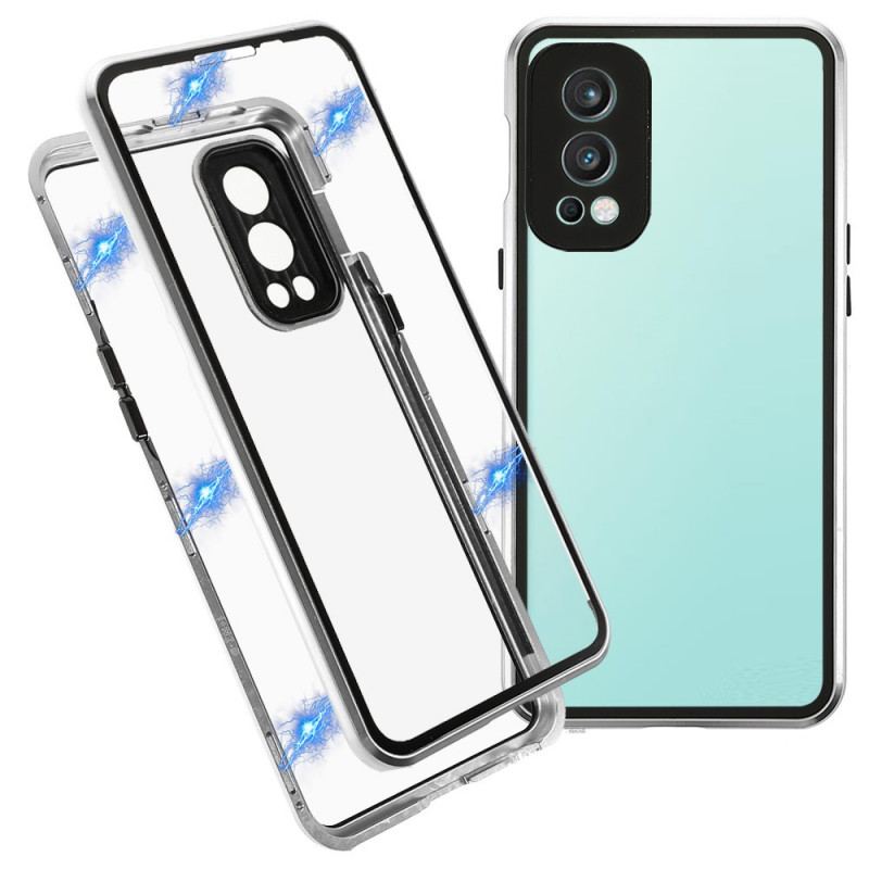 Coque OnePlus Nord 2 5G Deux Cotés Magnétique Verre Trempé et Métal