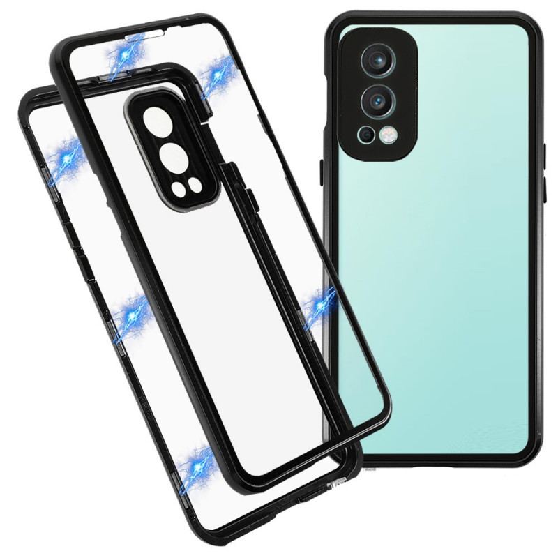 Coque OnePlus Nord 2 5G Deux Cotés Magnétique Verre Trempé et Métal