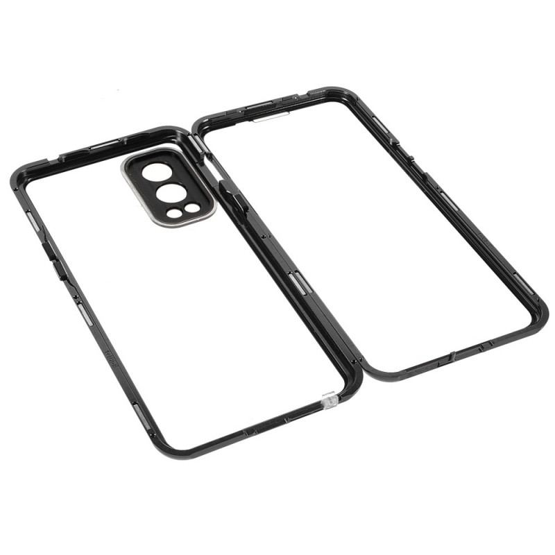 Coque OnePlus Nord 2 5G Deux Cotés Magnétique Verre Trempé et Métal