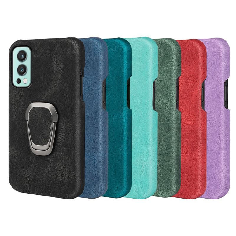 Coque OnePlus Nord 2 5G Effet Cuir Anneau-Support New Colors