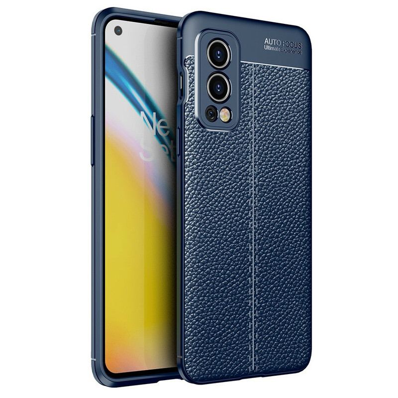 Coque OnePlus Nord 2 5G Effet Cuir Litchi Double Line