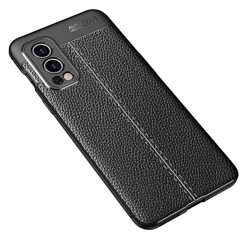 Coque OnePlus Nord 2 5G Effet Cuir Litchi Double Line