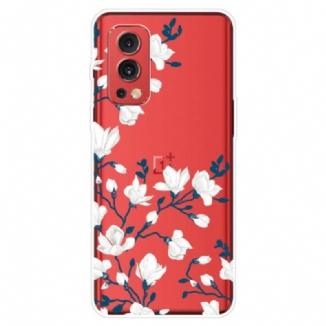 Coque OnePlus Nord 2 5G Fleurs Blanches