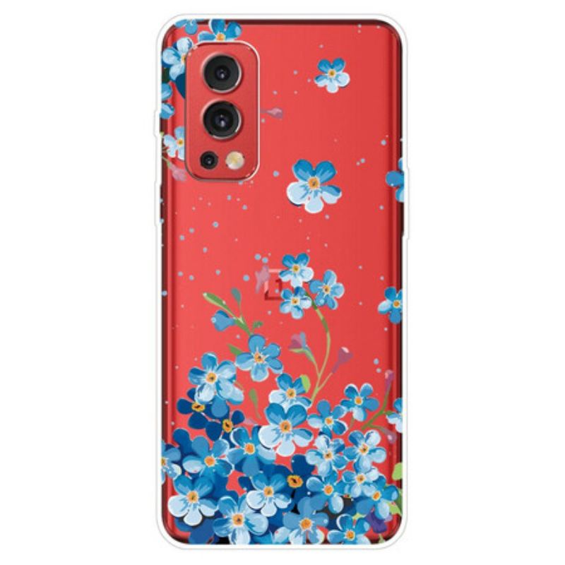 Coque OnePlus Nord 2 5G Fleurs Bleues