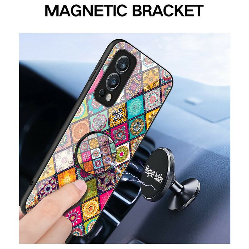 Coque OnePlus Nord 2 5G Support Magnétique Patchwork