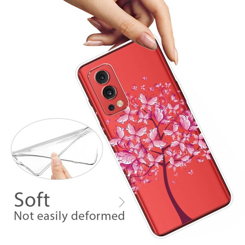 Coque OnePlus Nord 2 5G Transparente Arbre à Papillons