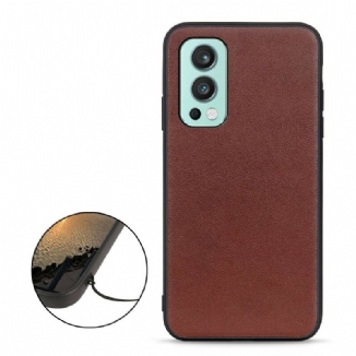 Coque OnePlus Nord 2 5G Véritable Cuir Litchi