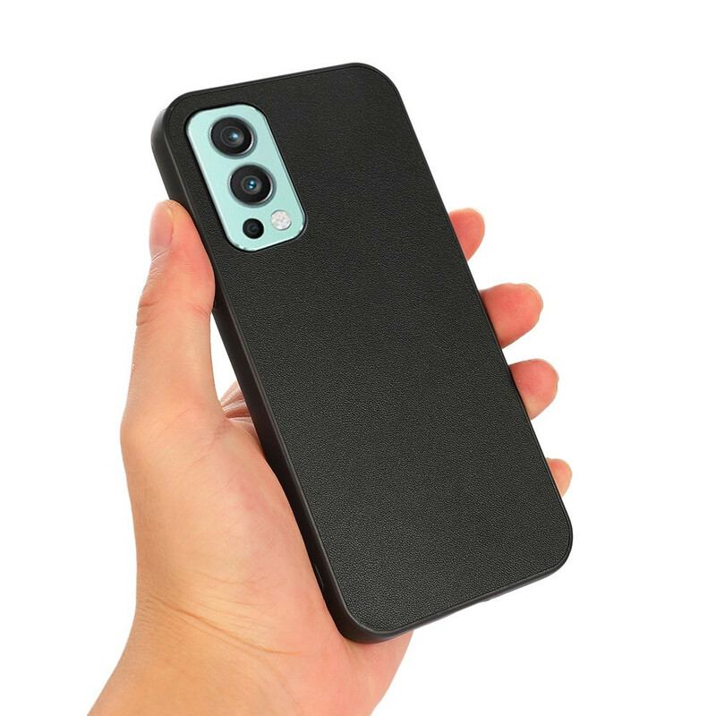 Coque OnePlus Nord 2 5G Véritable Cuir Litchi