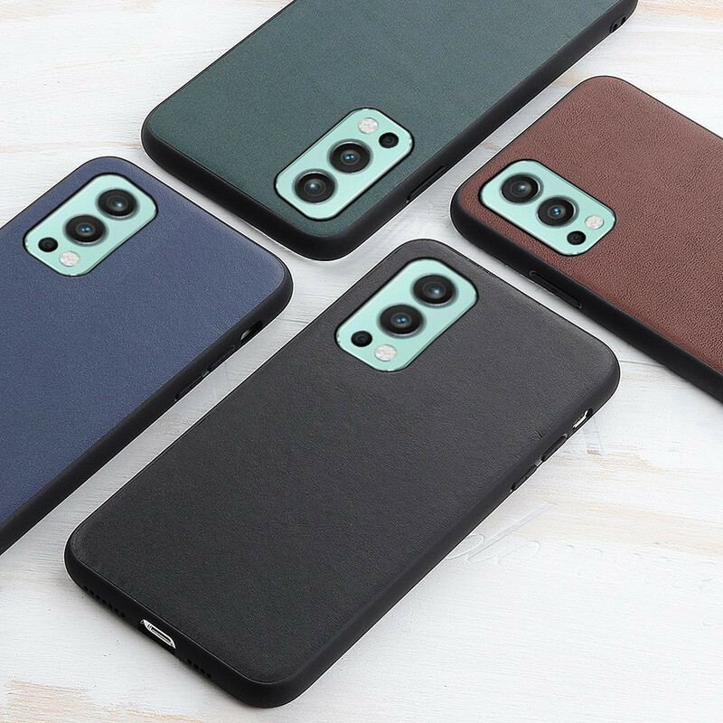 Coque OnePlus Nord 2 5G Véritable Cuir Litchi