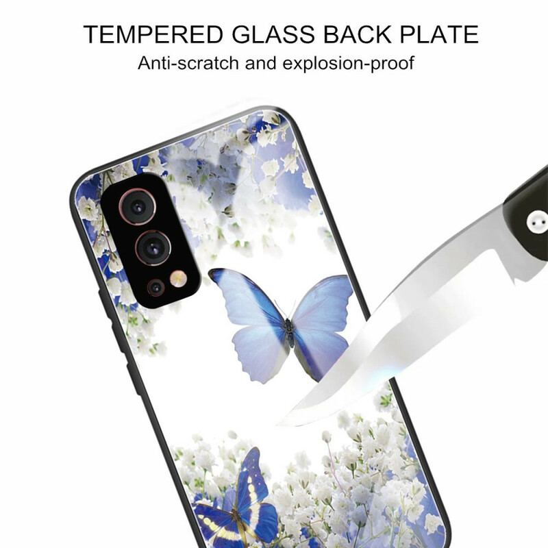 Coque OnePlus Nord 2 5G Verre Trempé Papillons Design