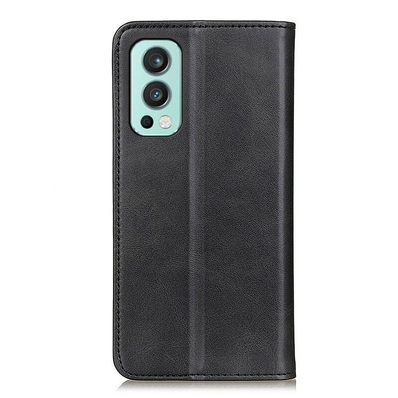 Flip Cover OnePlus Nord 2 5G Cuir Fendu Matte