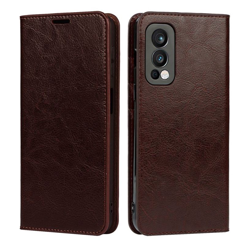 Flip Cover OnePlus Nord 2 5G Cuir Véritable