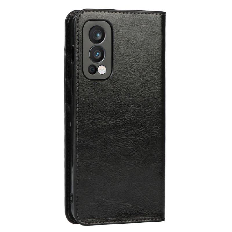 Flip Cover OnePlus Nord 2 5G Cuir Véritable