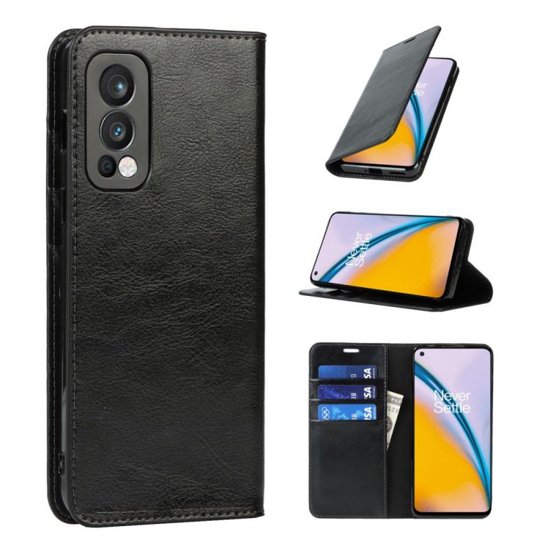 Flip Cover OnePlus Nord 2 5G Cuir Véritable