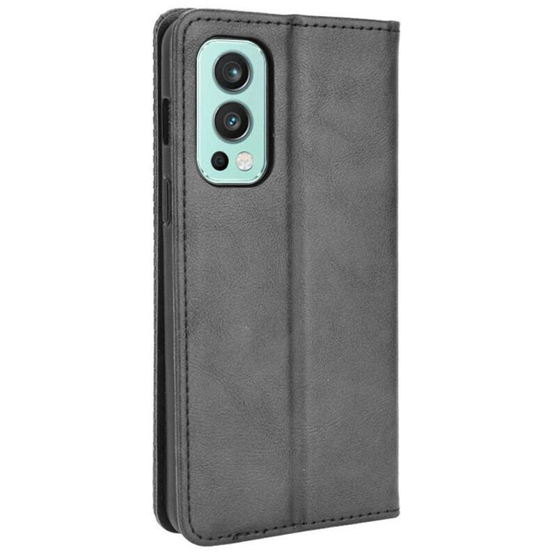 Flip Cover OnePlus Nord 2 5G Effet Cuir Vintage Stylisé