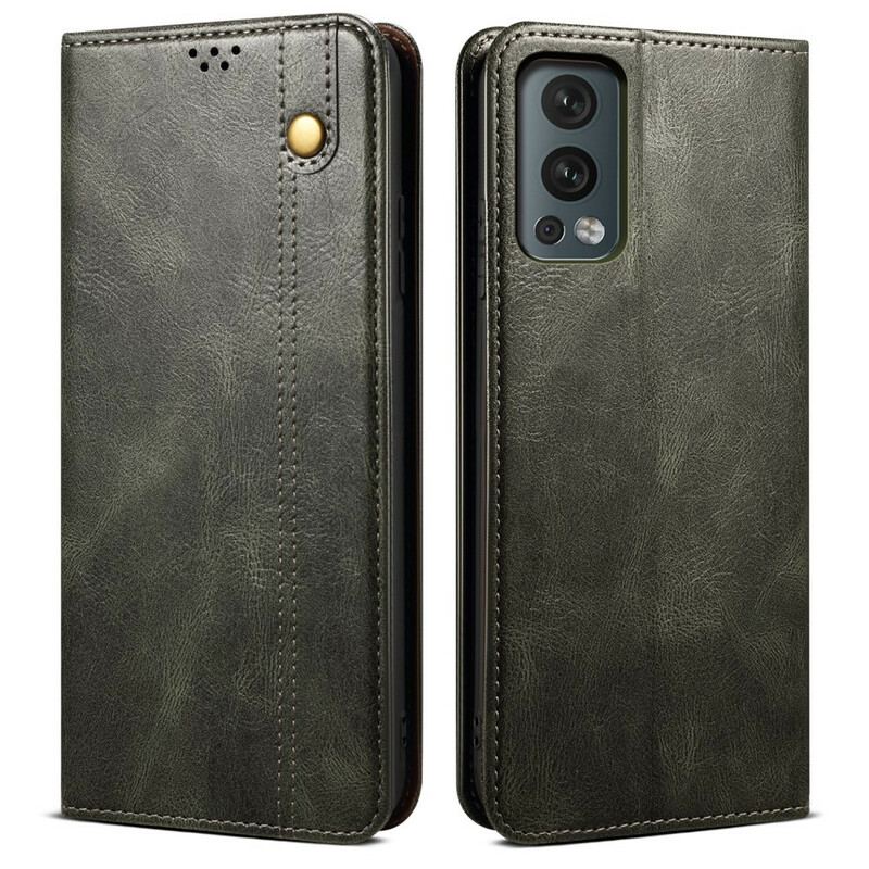 Flip Cover OnePlus Nord 2 5G Simili Cuir Ciré