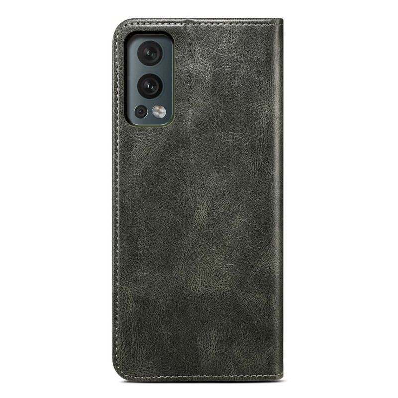 Flip Cover OnePlus Nord 2 5G Simili Cuir Ciré