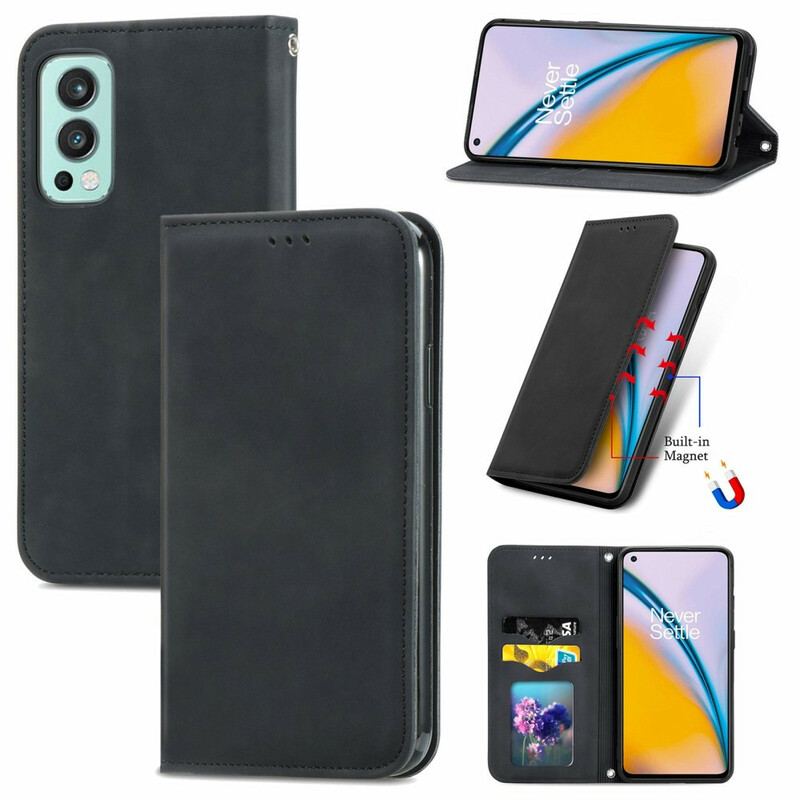 Flip Cover OnePLus Nord 2 5G Skin-Touch Design