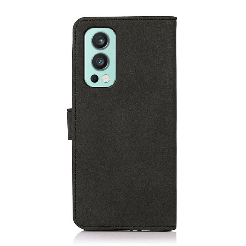 Housse OnePlus Nord 2 5G Effet Cuir Fashion KHAZNEH