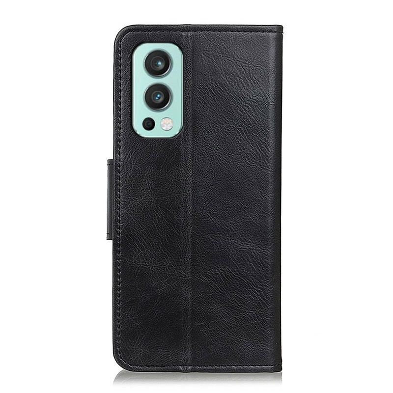 Housse OnePlus Nord 2 5G Effet Cuir Fermoir Réversible