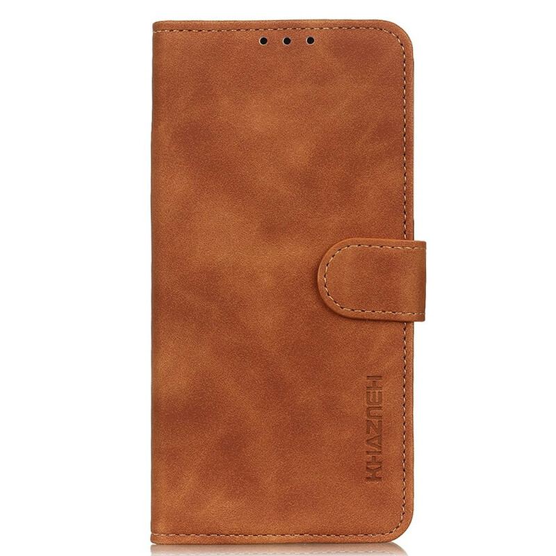 Housse OnePlus Nord 2 5G Mate Effet Cuir Vintage KHAZNEH